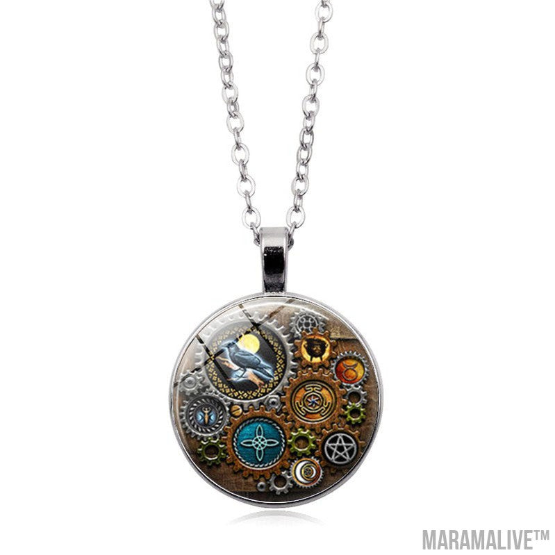 Steampunk Time Stone Necklace