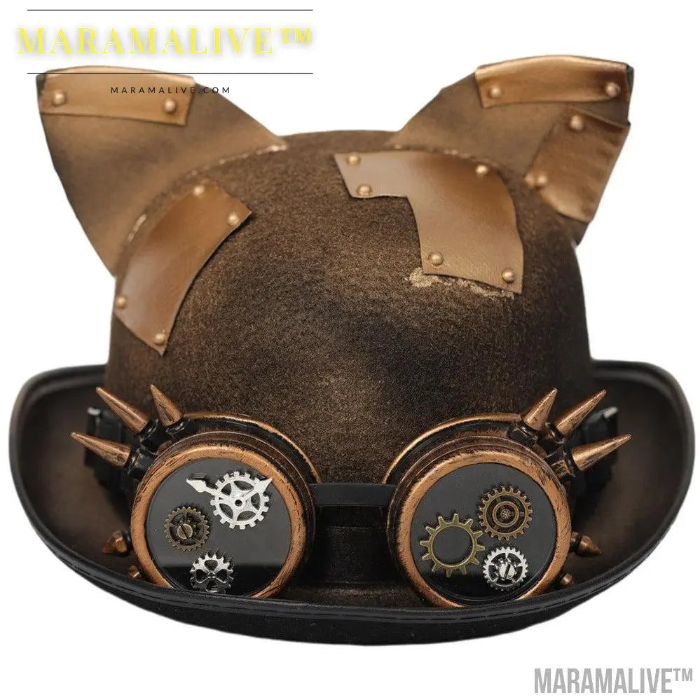 Steampunk Top Hat Halloween Cos Cat Ears