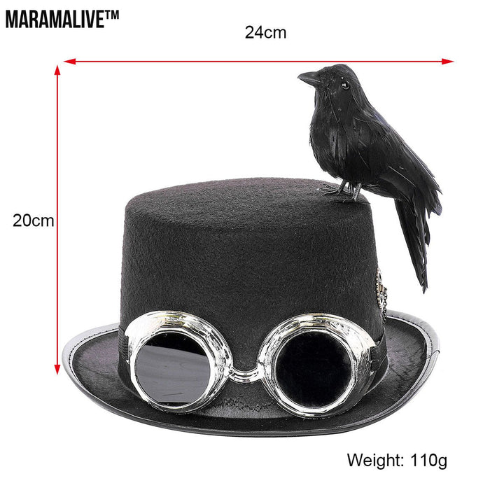 Steampunk crow hat