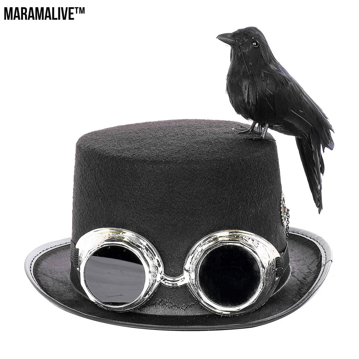 Steampunk crow hat