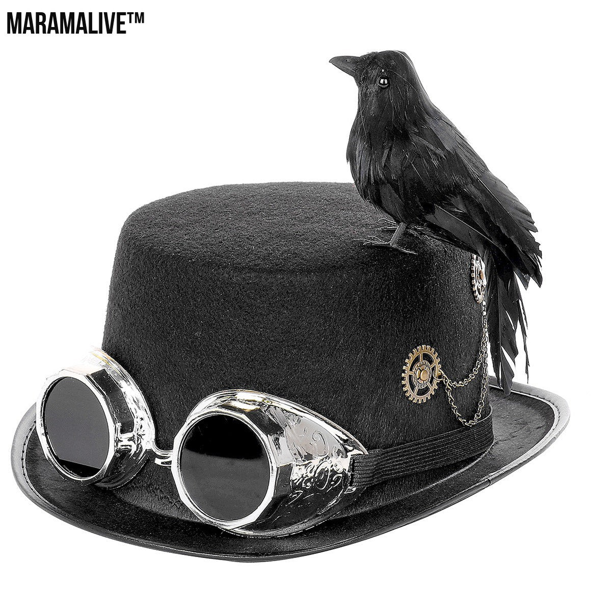 Steampunk crow hat