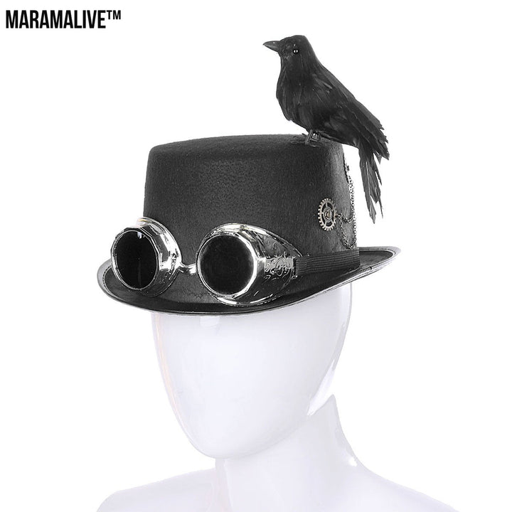 Steampunk crow hat