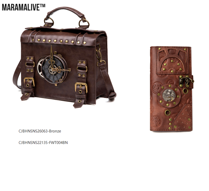 Steampunk ladies long wallet For Adventurers