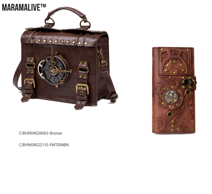 Steampunk ladies long wallet For Adventurers