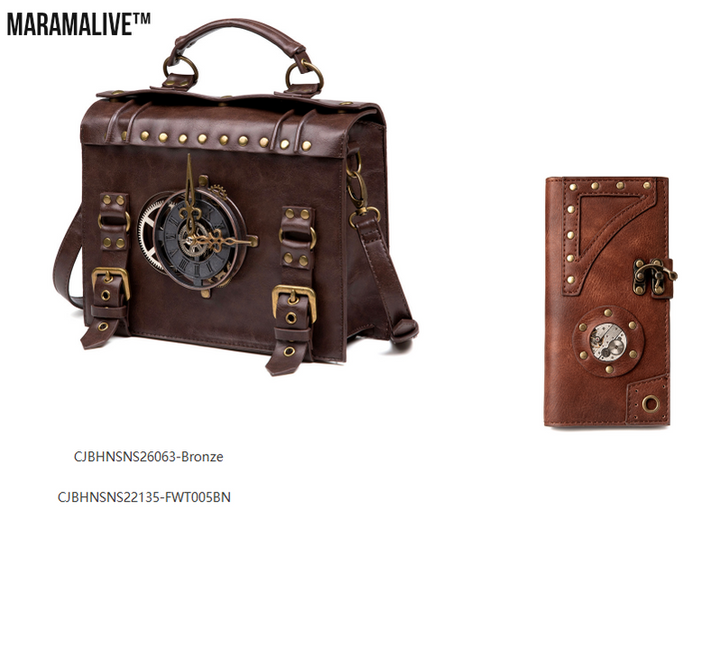 Steampunk ladies long wallet For Adventurers