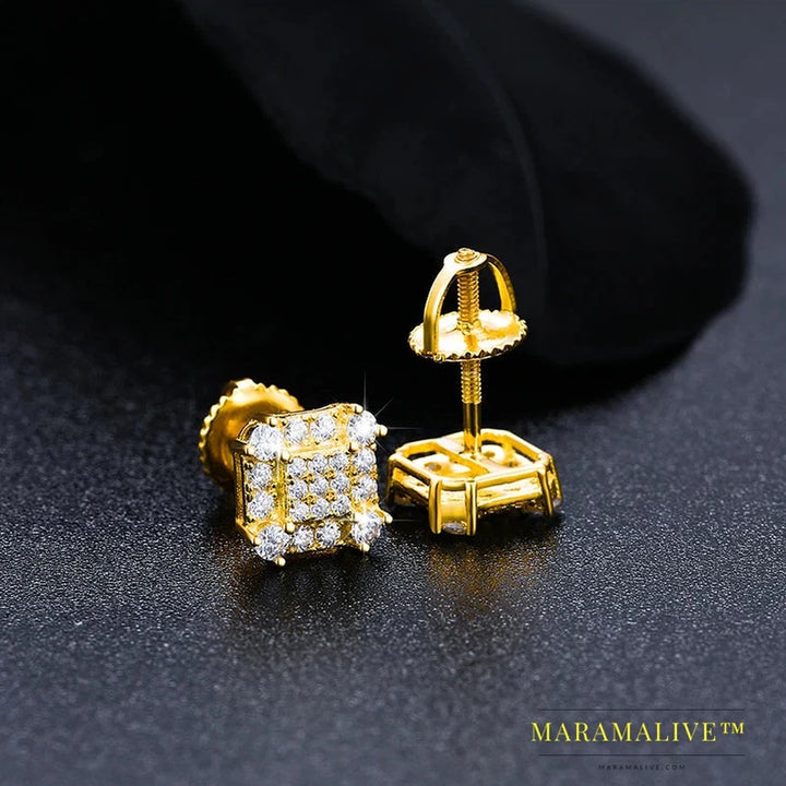 Sterling Silver Moissanite Stud Earrings for Women | Stunning Studs