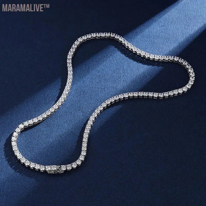 Sterling Silver Moissanite Tennis Chain | CZ Alternative