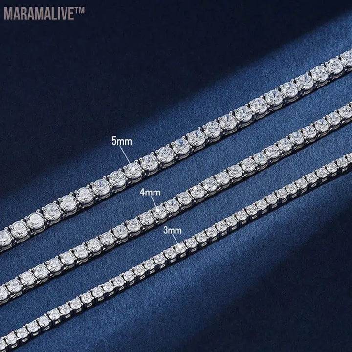 Sterling Silver Moissanite Tennis Chain | CZ Alternative