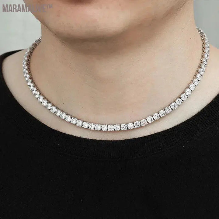 Sterling Silver Moissanite Tennis Chain | CZ Alternative