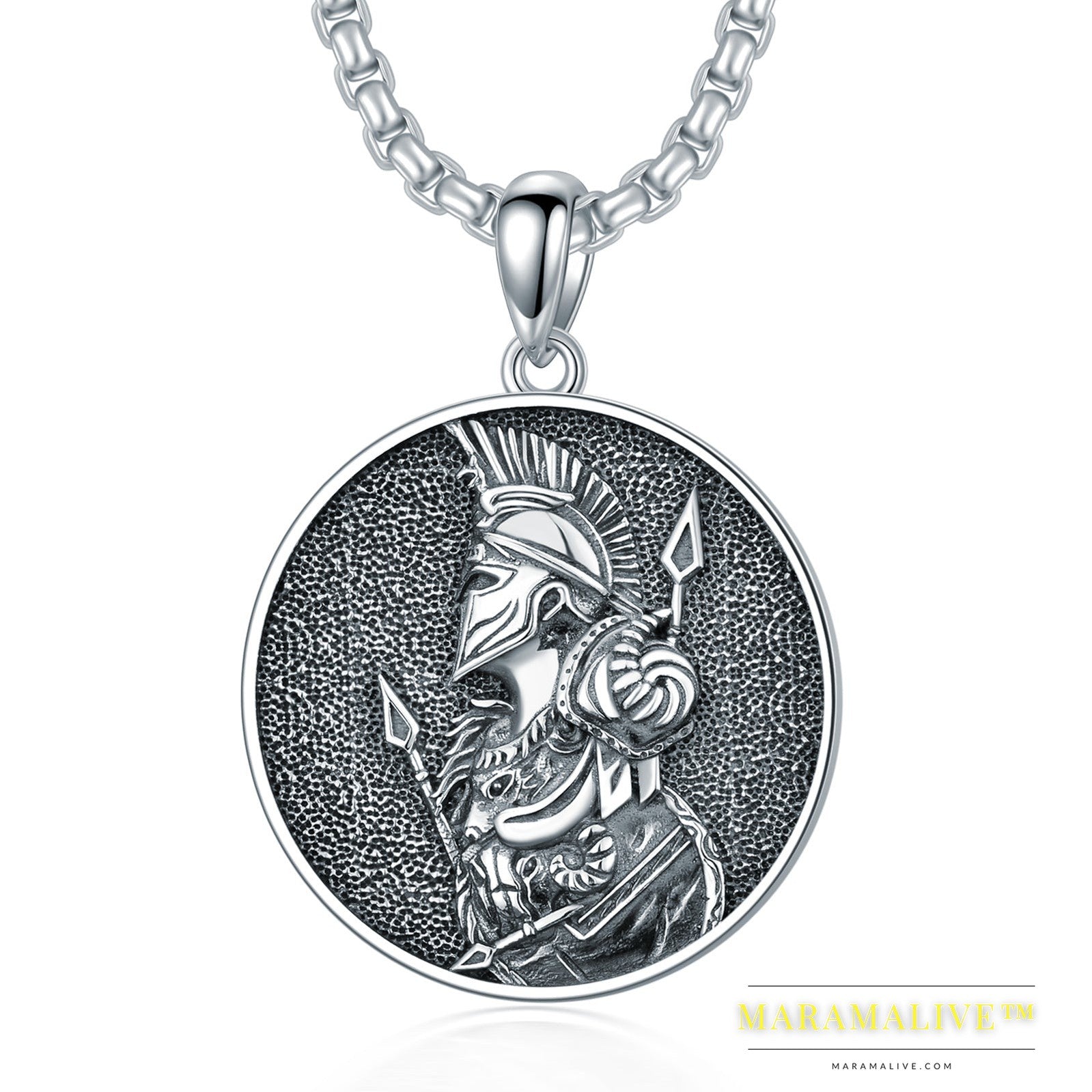 Sterling Silver Spartan Warrior Necklace Gift for Men and Women