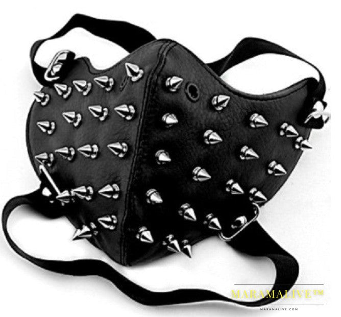 Studded Punk Skull Cycling Mask