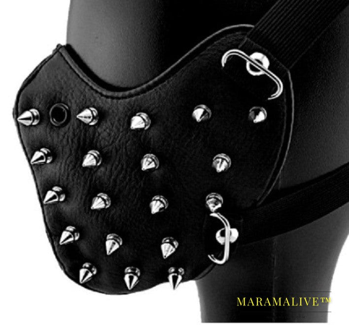 Studded Punk Skull Cycling Mask