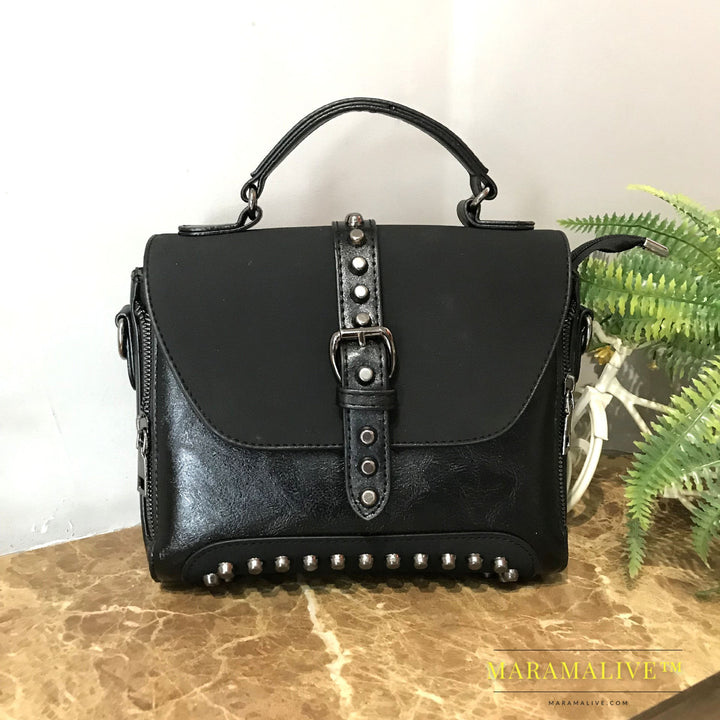 Studded bag female bag messenger bag