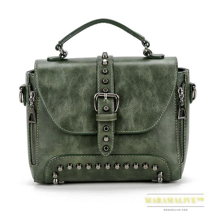 Studded bag female bag messenger bag