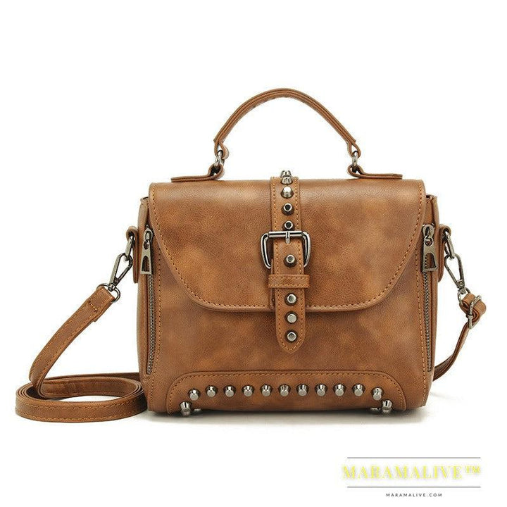 Studded bag female bag messenger bag