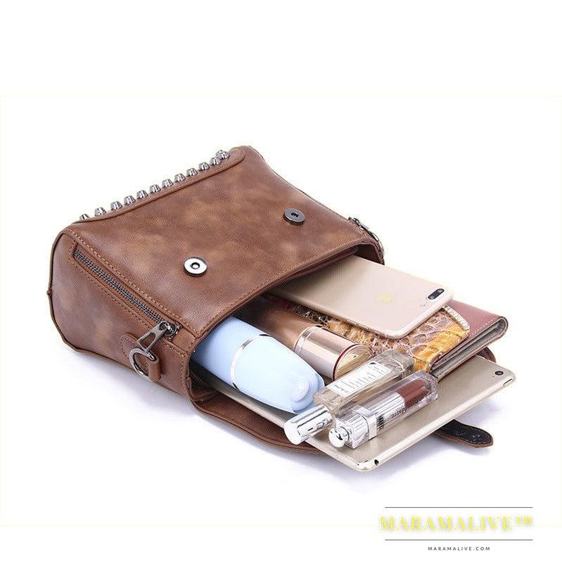 Studded bag female bag messenger bag