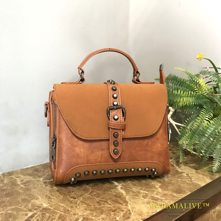 Studded bag female bag messenger bag