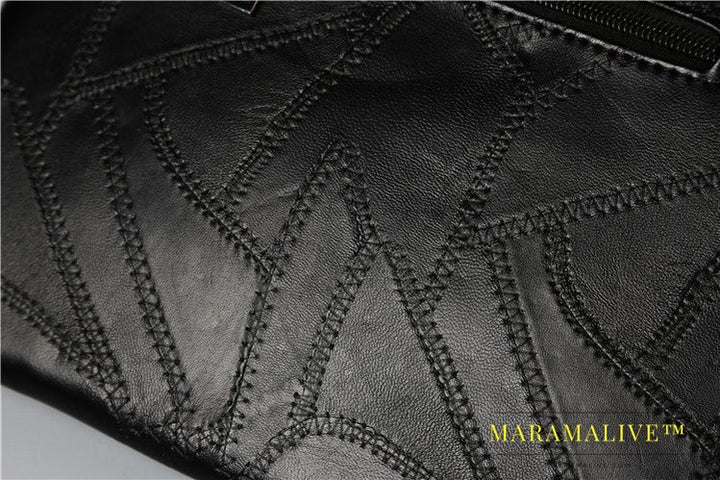 Studded ghost head soft leather hand