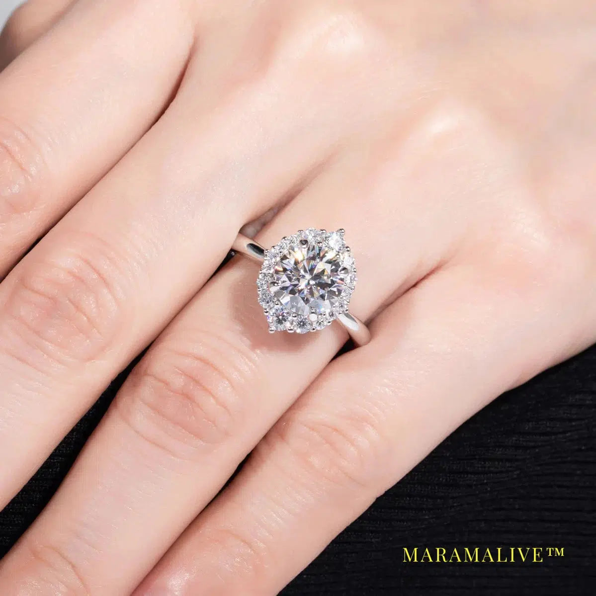 Stunning Moissanite Halo Engagement Rings or a Self-gift