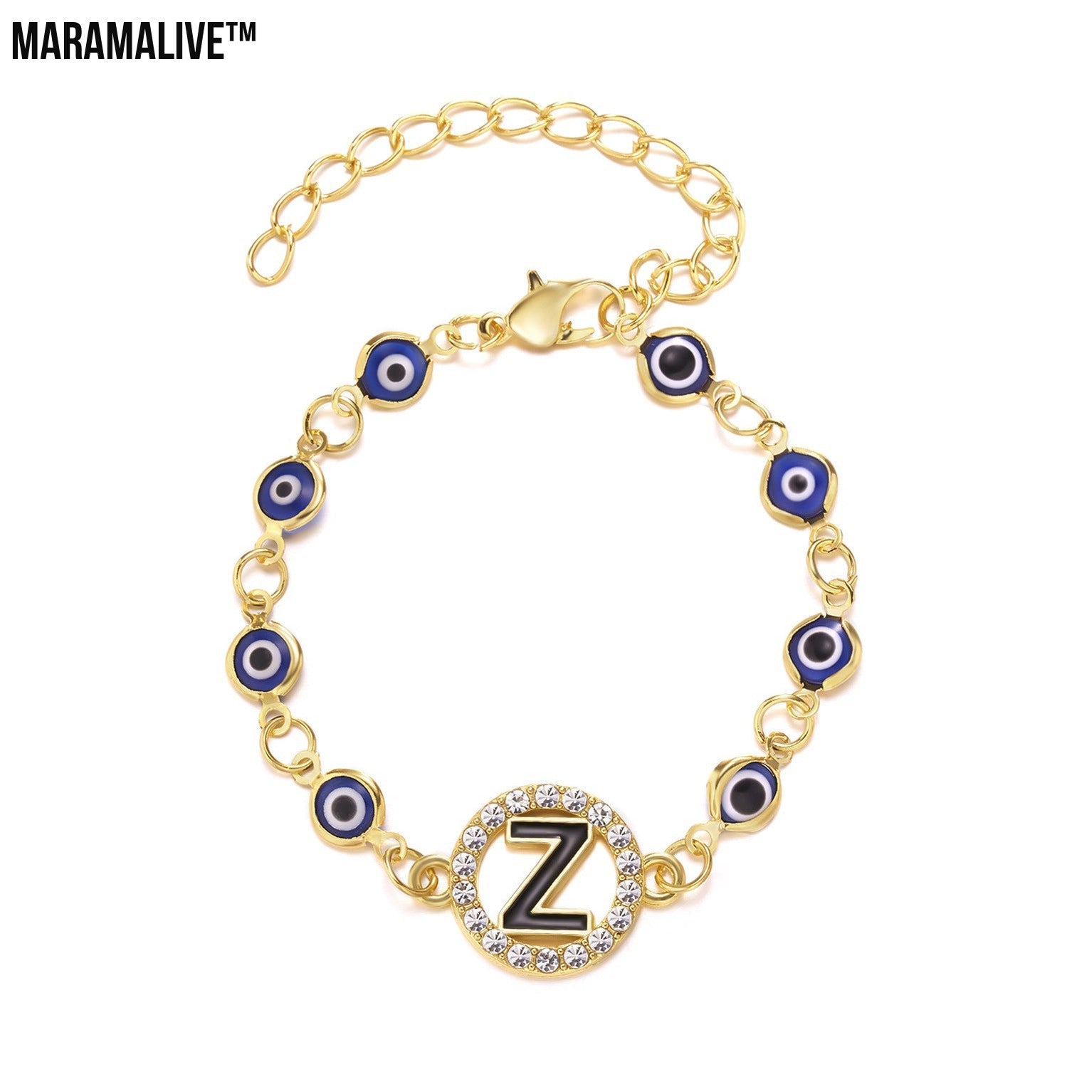 Stunning Retro Blue Eyes Alloy Adjustable Bracelet for the Inquisitive