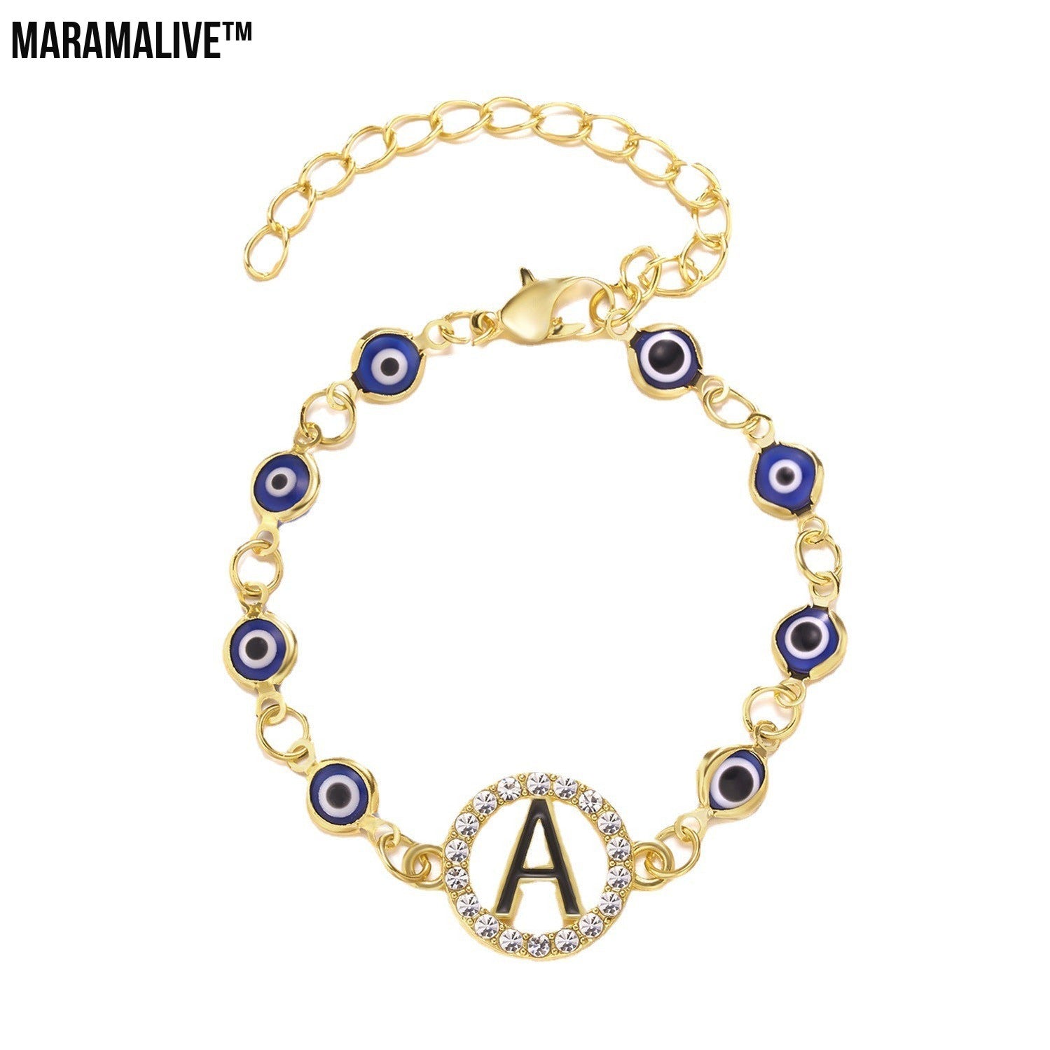 Stunning Retro Blue Eyes Alloy Adjustable Bracelet for the Inquisitive