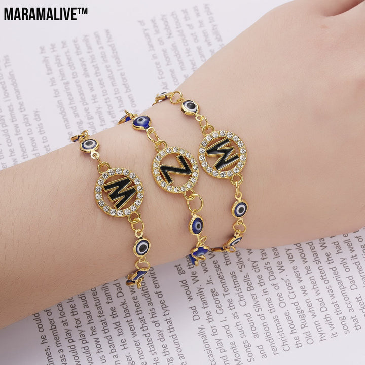 Stunning Retro Blue Eyes Alloy Adjustable Bracelet for the Inquisitive