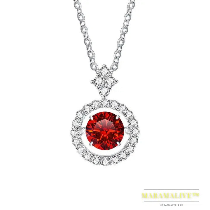 Stunning Silver Moissanite Pendant Necklace Jewelry Gift