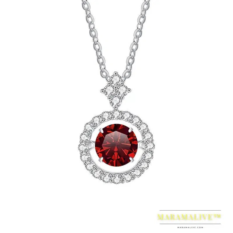 Stunning Silver Moissanite Pendant Necklace Jewelry Gift