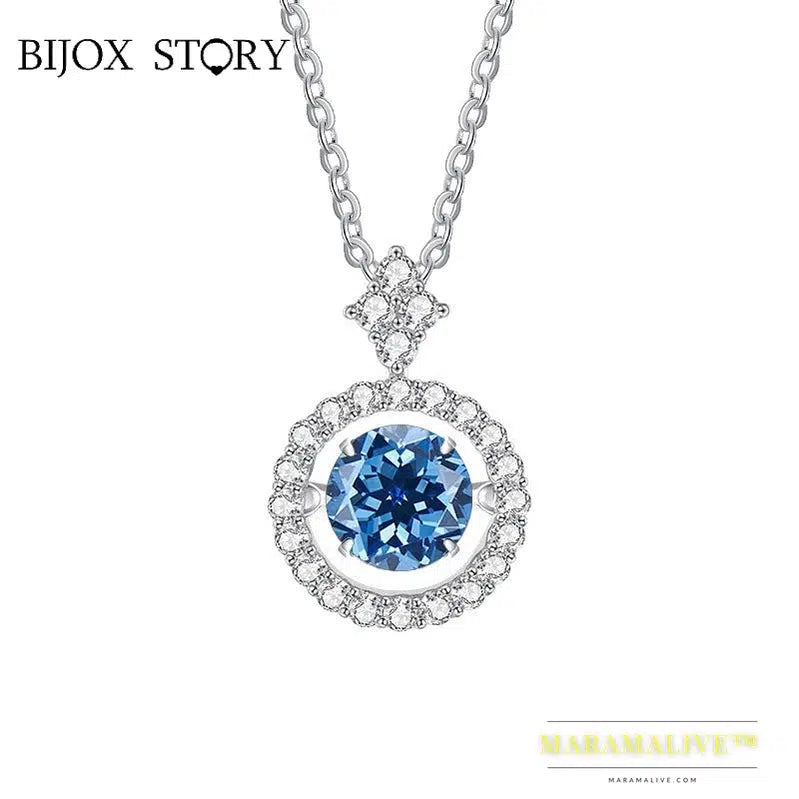 Stunning Silver Moissanite Pendant Necklace Jewelry Gift