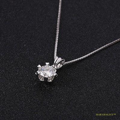 Stunning Women's Moissanite Necklace - Lab-Made Diamond Alternative