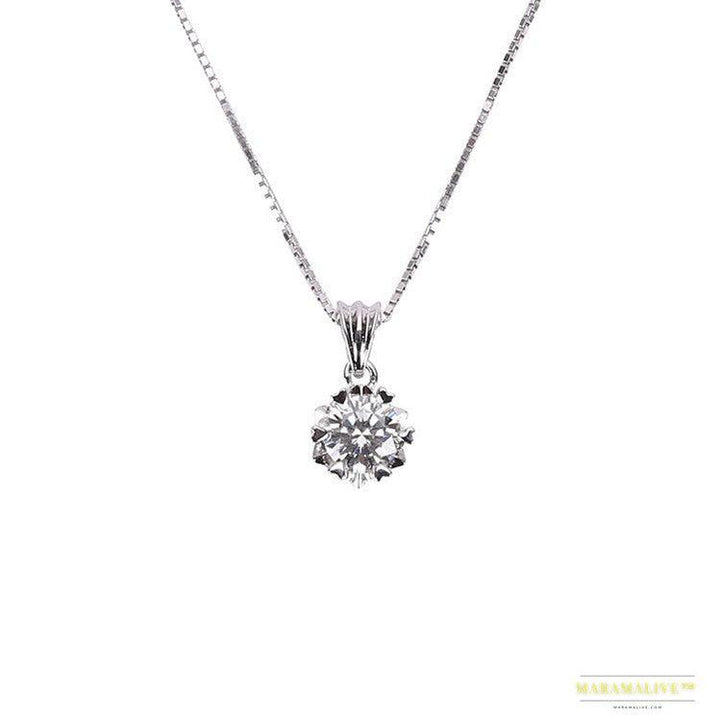 Stunning Women's Moissanite Necklace - Lab-Made Diamond Alternative