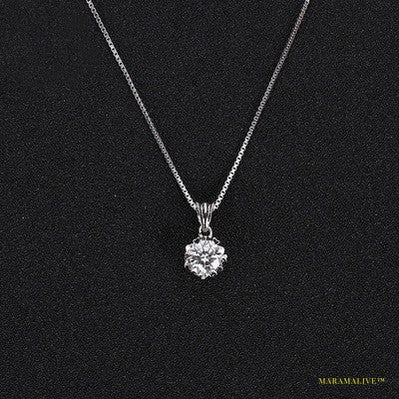 Stunning Women's Moissanite Necklace - Lab-Made Diamond Alternative