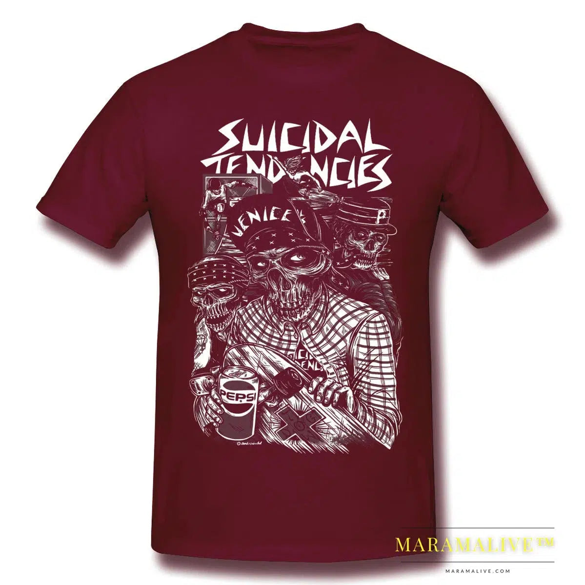 Suicidal Tendencies Print Cotton Funny T Shirts punk Men Fashion Streetwear