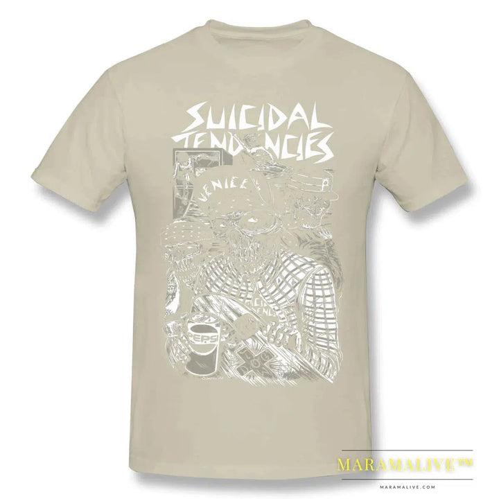 Suicidal Tendencies Print Cotton Funny T Shirts punk Men Fashion Streetwear