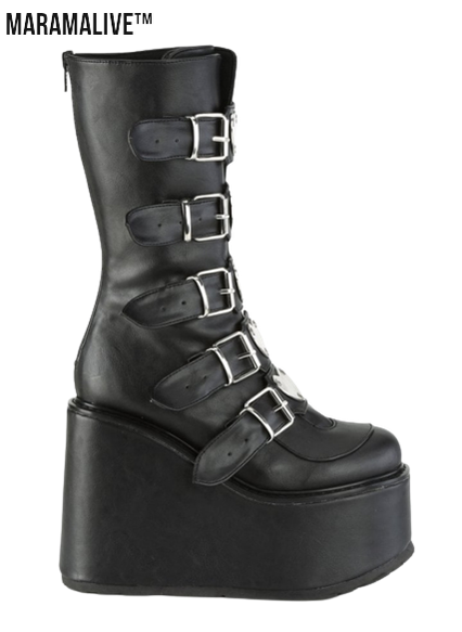 Super High Heel Platform Boots | Mid-Calf Plus Size