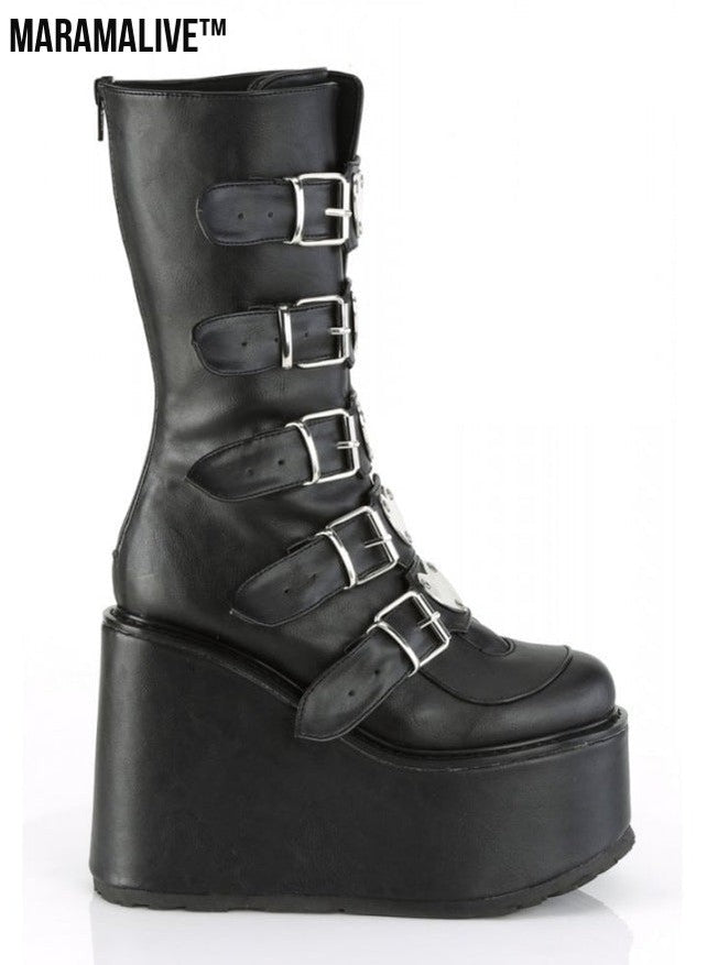 Super High Heel Platform Boots | Mid-Calf Plus Size