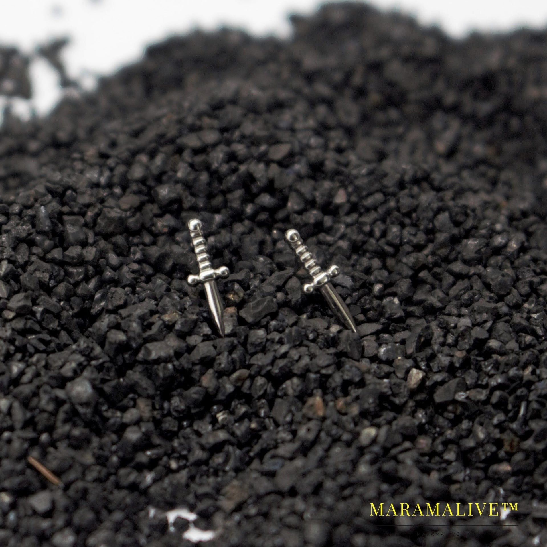 Sword Ear Studs Weapon Labret Titanium Alloy Human Body Piercing Accessories