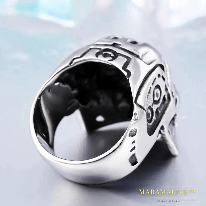 T800 Terminator Ring 316L Stainless Titanium Steel Jewelry