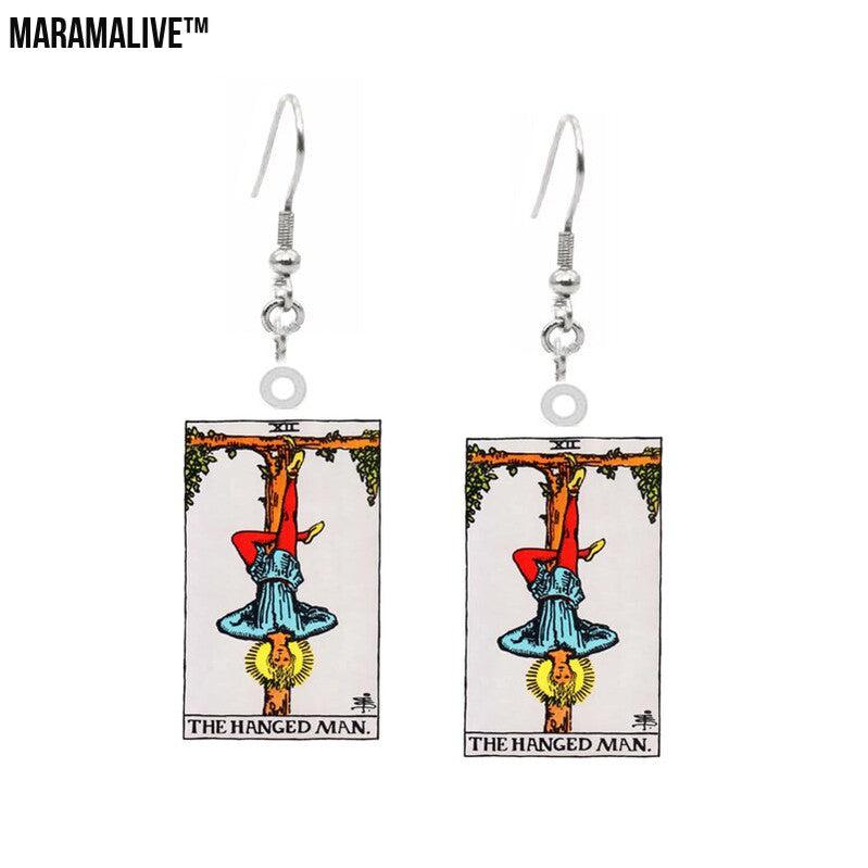 Tarot Card Earring Design - Acrylic Double Sided Tarot Earrings