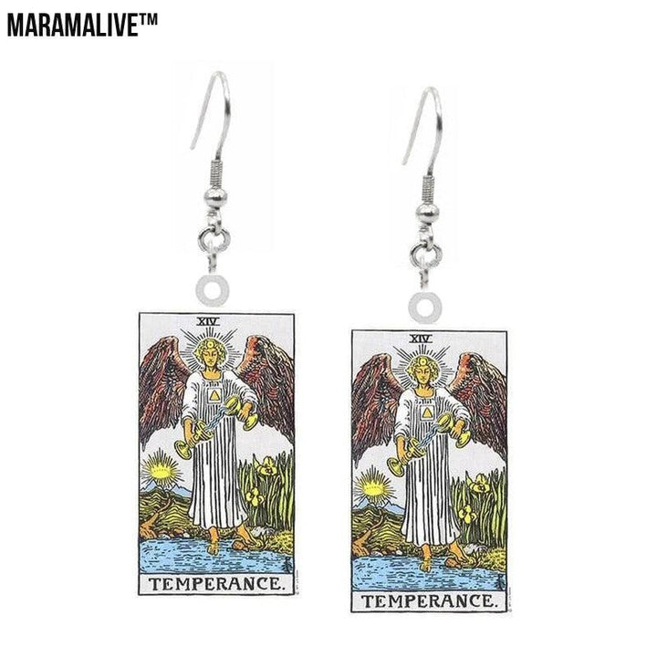 Tarot Card Earring Design - Acrylic Double Sided Tarot Earrings