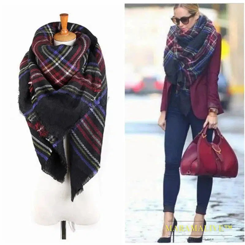 Tartan scarf and shawl - Stylish plaid scarves for women and men