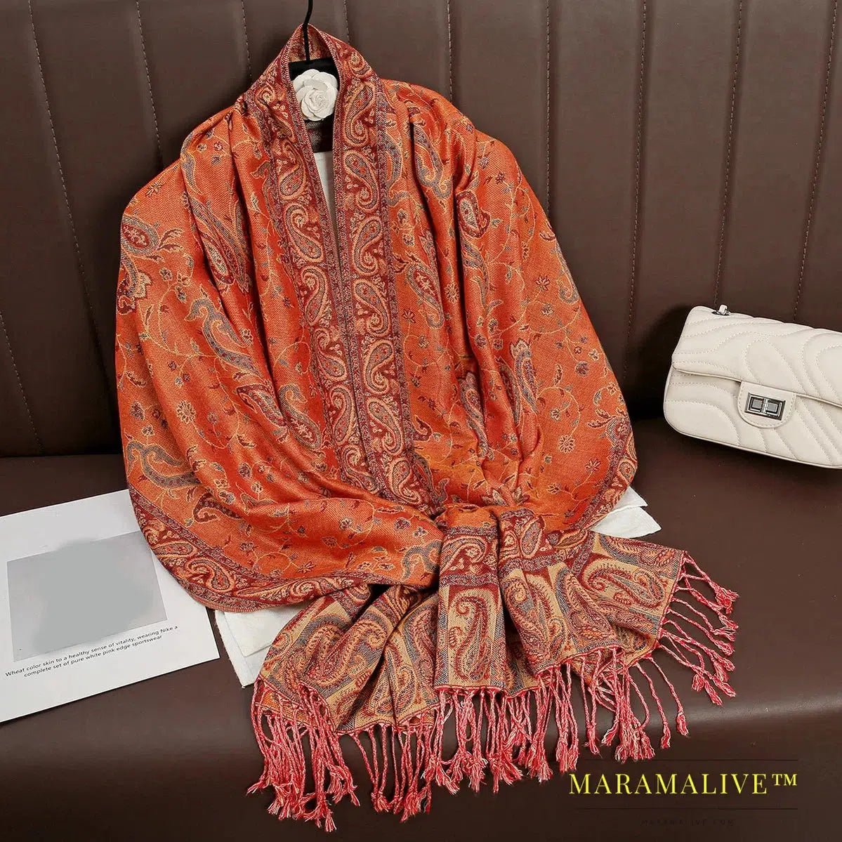 Tassel Blanket Design Thick Pashmina New Winter Warm Shawl Wrap Cashmere Scarf Women Neckerchief Poncho Stoles 2024