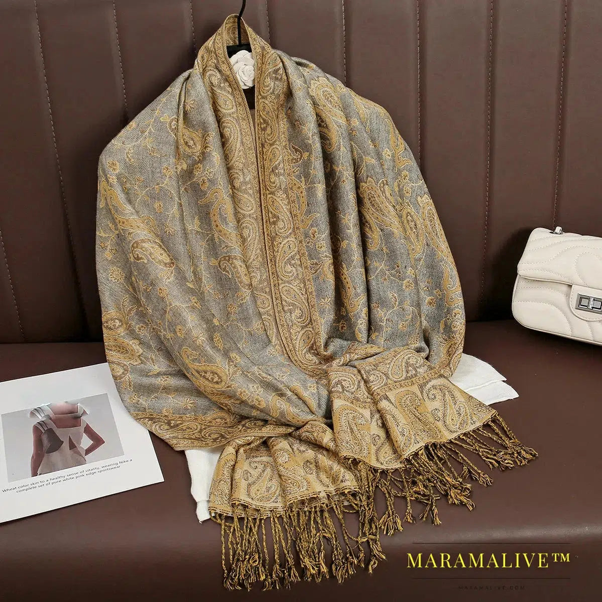 Tassel Blanket Design Thick Pashmina New Winter Warm Shawl Wrap Cashmere Scarf Women Neckerchief Poncho Stoles 2024