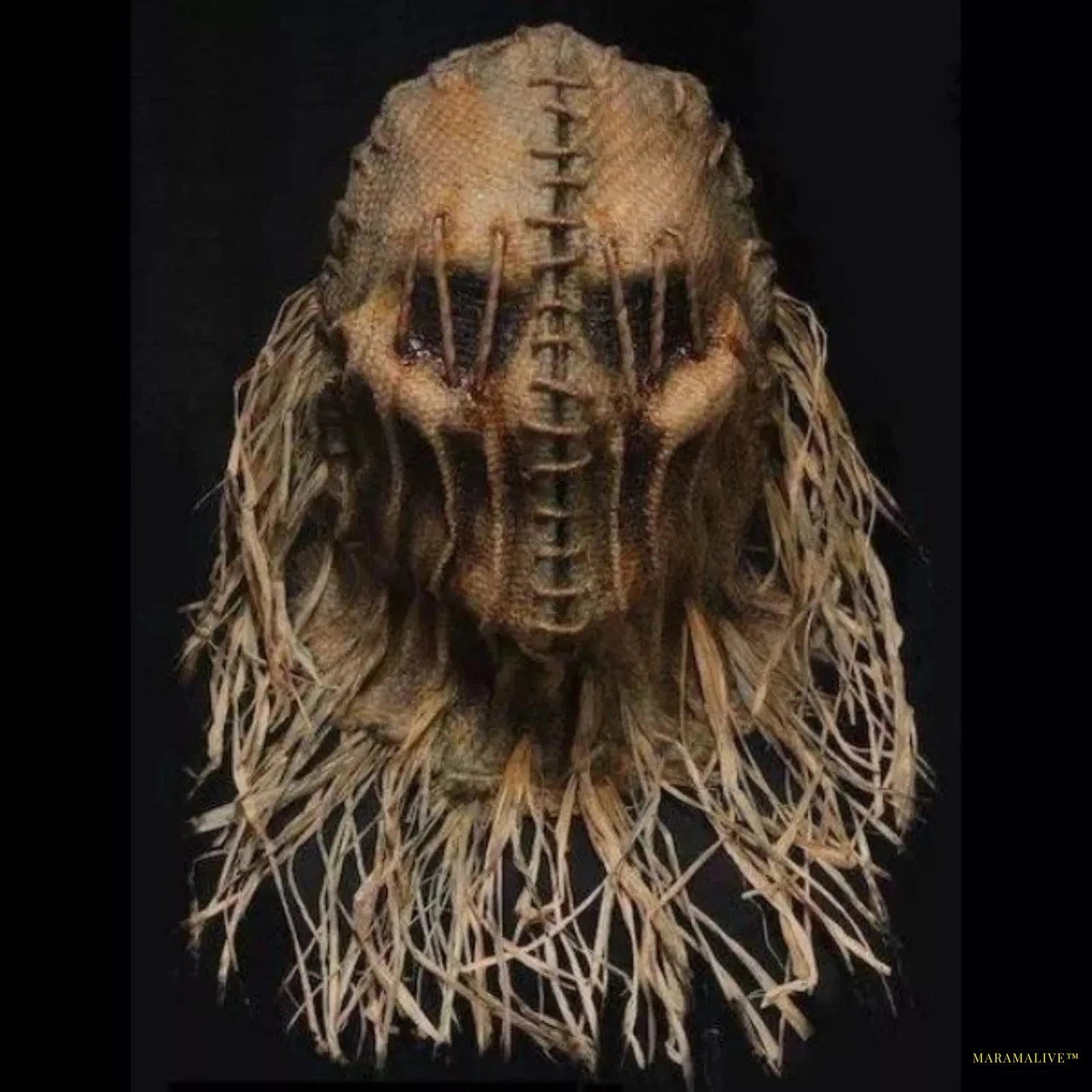 Terrifying Realistic Latex Scarecrow Mask Vivid Horror Costume Prop Accessories For Halloween Stage Parties And Photography ﻿