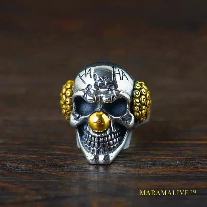 The Jack face design ring stainless steel funny clowns man punk jewelry as gift for friend