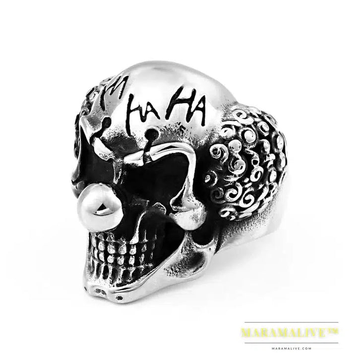 The Jack face design ring stainless steel funny clowns man punk jewelry as gift for friend