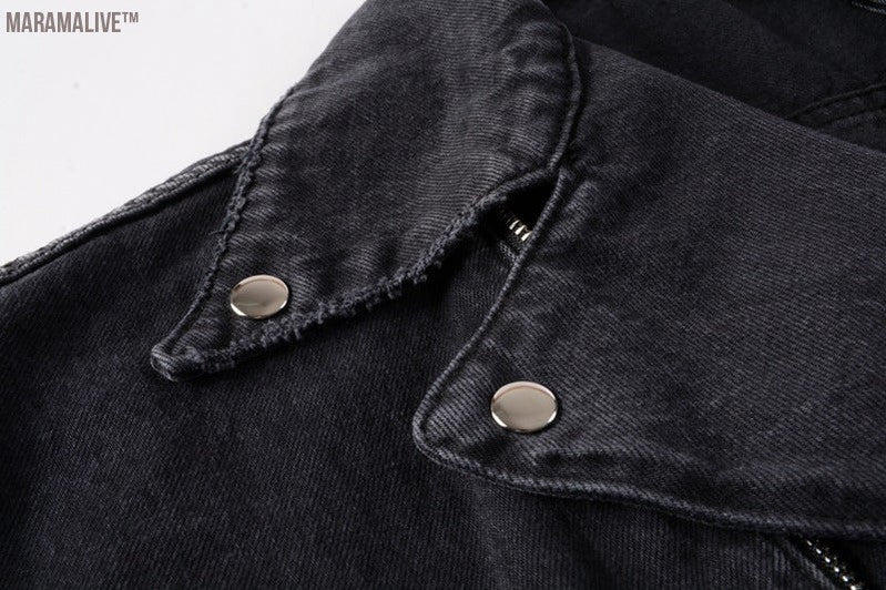 Thickened Punk Slim Denim Jacket