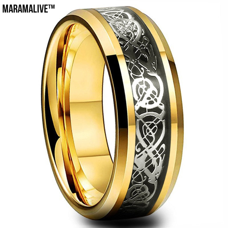 Timeless Dragon Ring in Gold and Silver