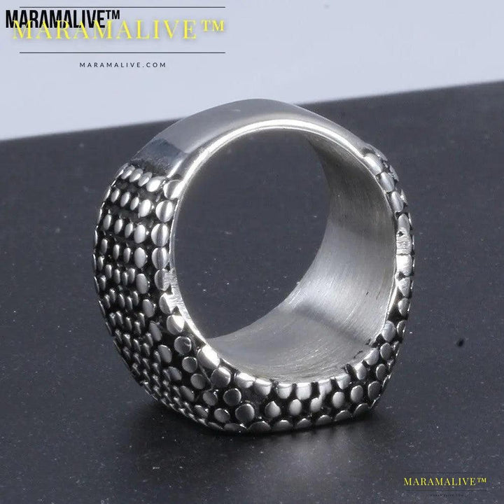 Titanium Punk Biker Men's Club Ring