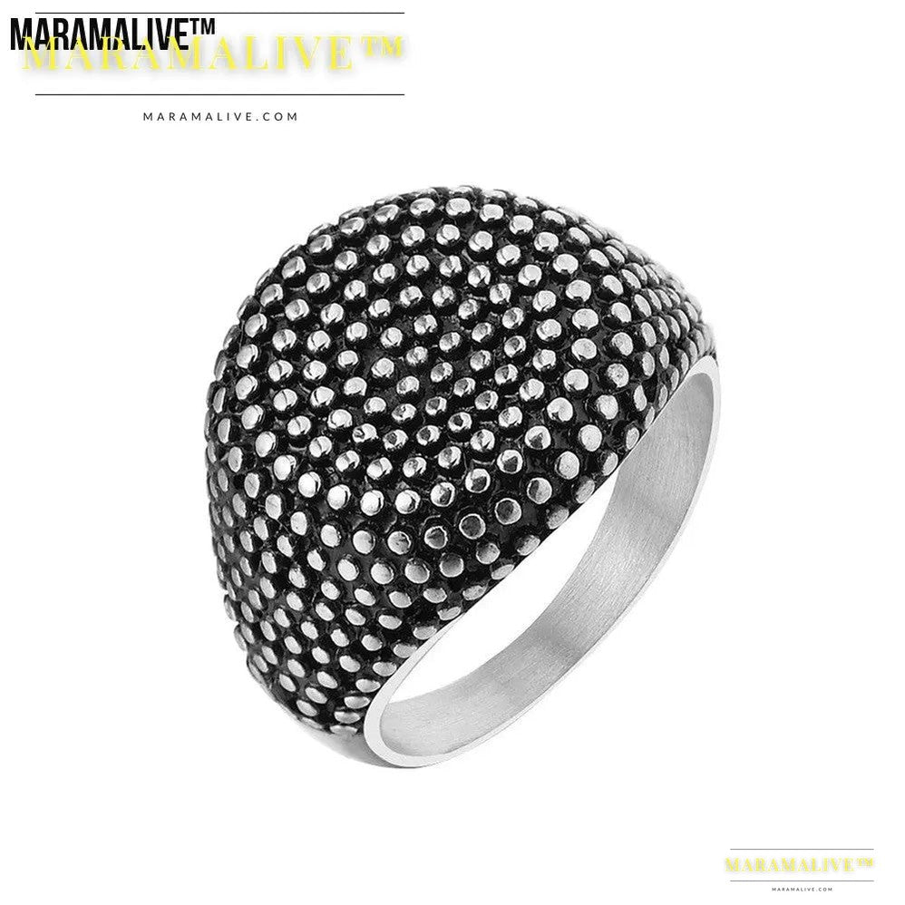 Titanium Punk Biker Men's Club Ring